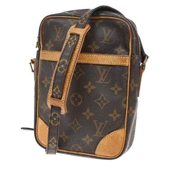 LOUIS VUITTON Danube Shoulder Bag Monogram Leather Brown France - Picture 1 of 16